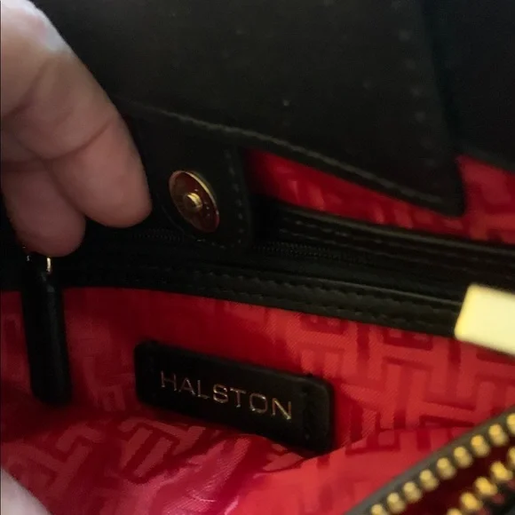 Halston Heritage Black and Tan Crossbody Bag - Picture 5 of 7